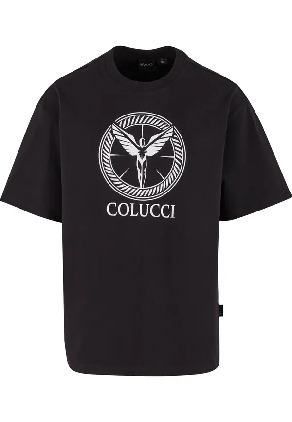 Colucci Colucci Majica 'Ikarus'  črna / bela