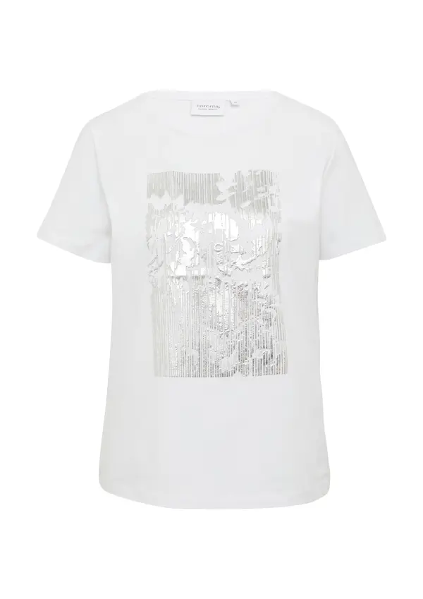 comma casual identity comma casual identity Majica  srebrna / bela