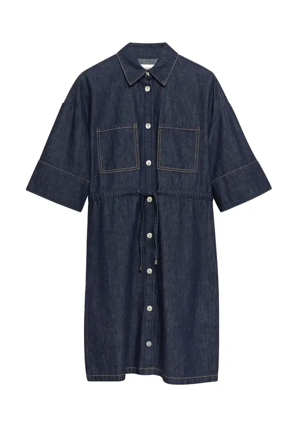 COMMA COMMA Dolga srajca  moder denim