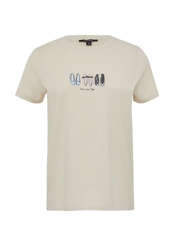 COMMA COMMA Majica  kit / svetlo modra / rjava / črna