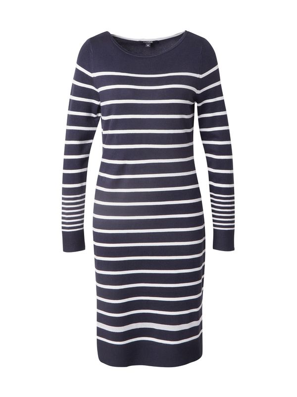 COMMA COMMA Pletena obleka  mornarska / bela