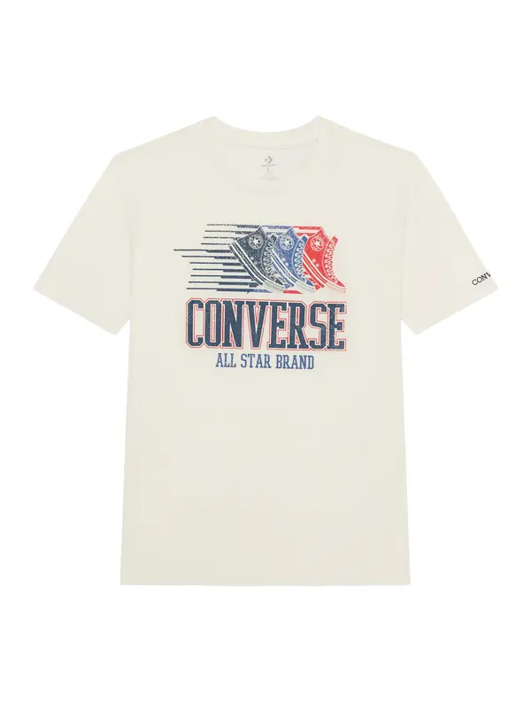 CONVERSE CONVERSE Majica 'ANNIVERSARY OF AMERICA'  bež / modra / temno modra / rdeča