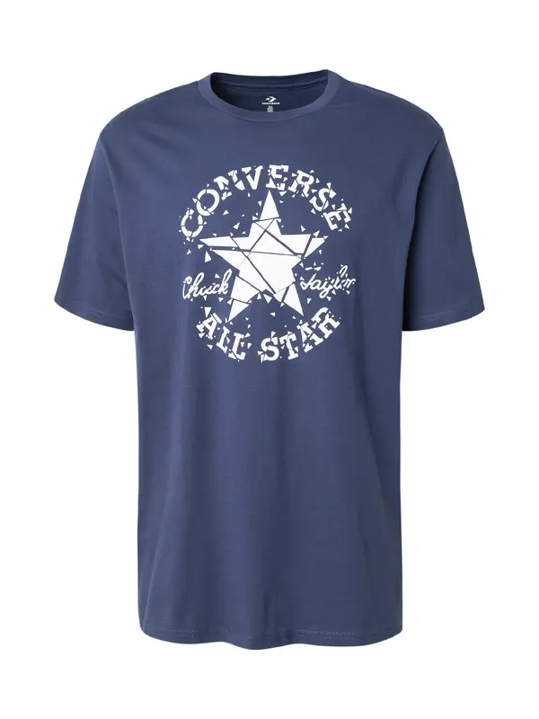 CONVERSE CONVERSE Majica 'BROKEN GLASS'  marine / bela