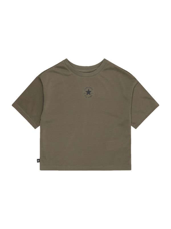 CONVERSE CONVERSE Majica 'CHUCK'  oliva / črna