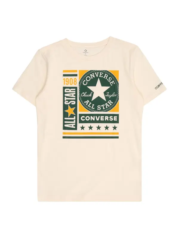 CONVERSE CONVERSE Majica  kari / temno siva / temno zelena