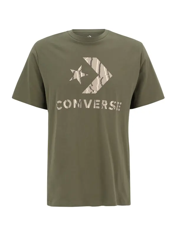 CONVERSE CONVERSE Majica  kit / kapučino / temno rjava / oliva