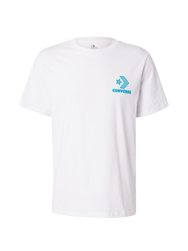 CONVERSE CONVERSE Majica 'NATURE CENTER'  svetlo modra / črna / bela