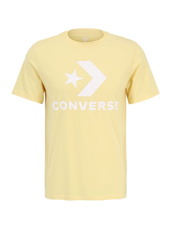 CONVERSE CONVERSE Majica  pastelno rumena / bela