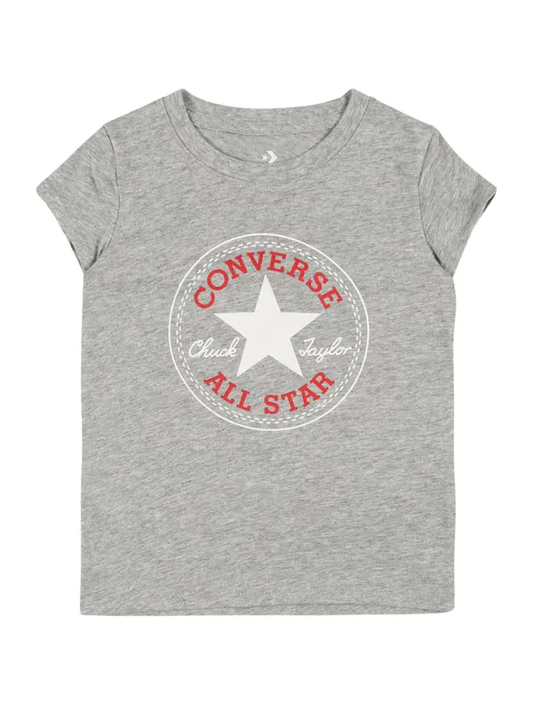 CONVERSE CONVERSE Majica  pegasto siva / rdeča / bela