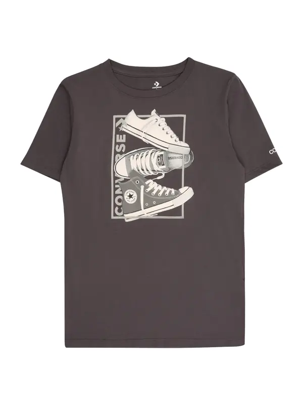 CONVERSE CONVERSE Majica  siva / antracit / črna / bela