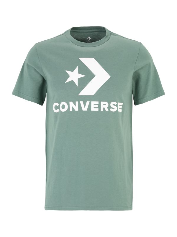 CONVERSE CONVERSE Majica  smaragd / bela