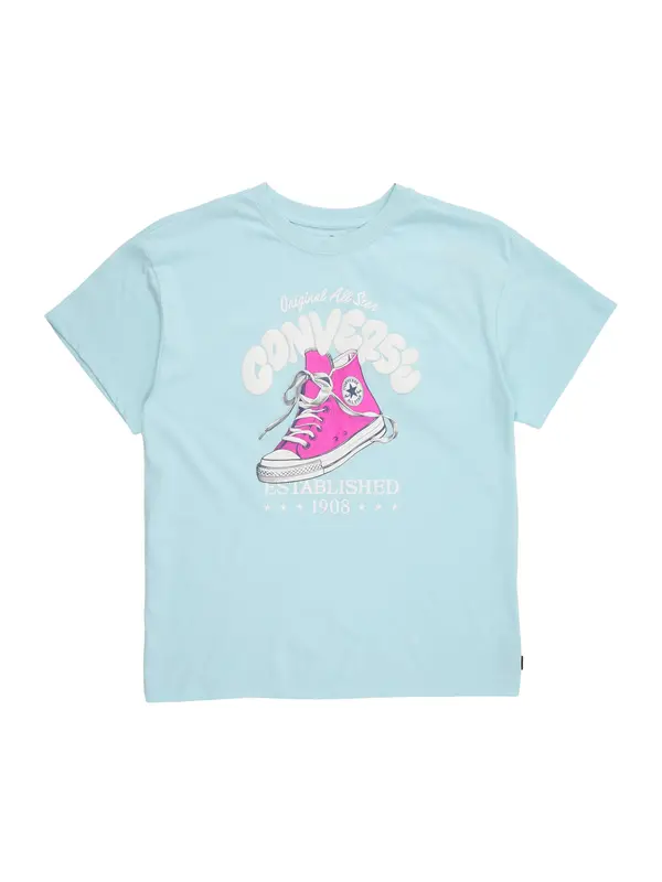CONVERSE CONVERSE Majica 'SNEAKER'  svetlo modra / grafit / roza / off-bela