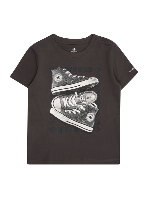 CONVERSE CONVERSE Majica 'SNINEFETTI SNEAKER'  siva / antracit / bela