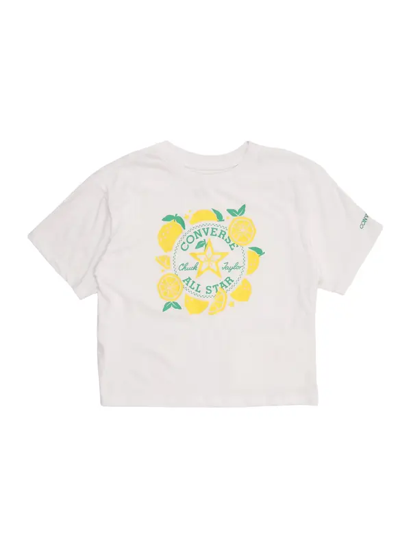 CONVERSE CONVERSE Majica 'SPRING CITRUS LEMON'  apno / limeta / bela