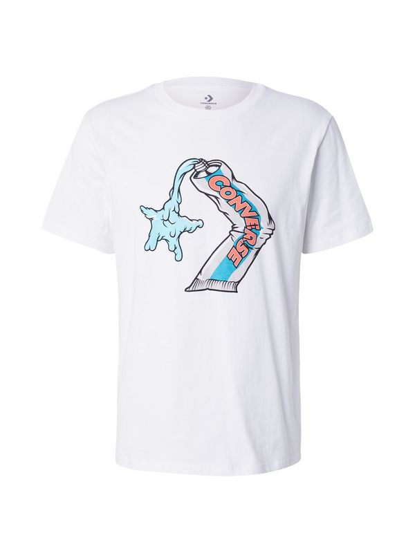 CONVERSE CONVERSE Majica 'STAR CHEV TOOTHPASTE'  svetlo modra / korala / črna / bela