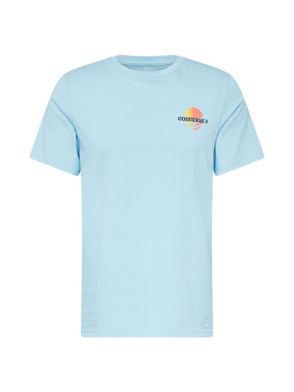 CONVERSE CONVERSE Majica 'SUNSET'  bež / svetlo modra / oranžna / črna