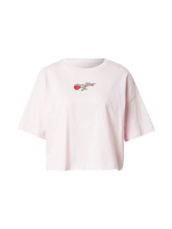 CONVERSE CONVERSE Majica  temno zelena / roza / rdeča