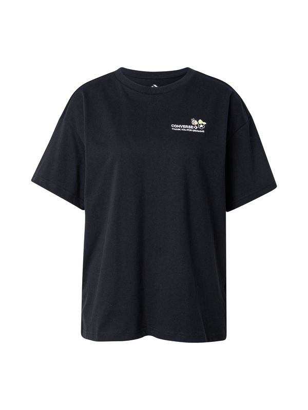 CONVERSE CONVERSE Majica 'THANKS FOR GROWING'  kivi / melona / črna / bela