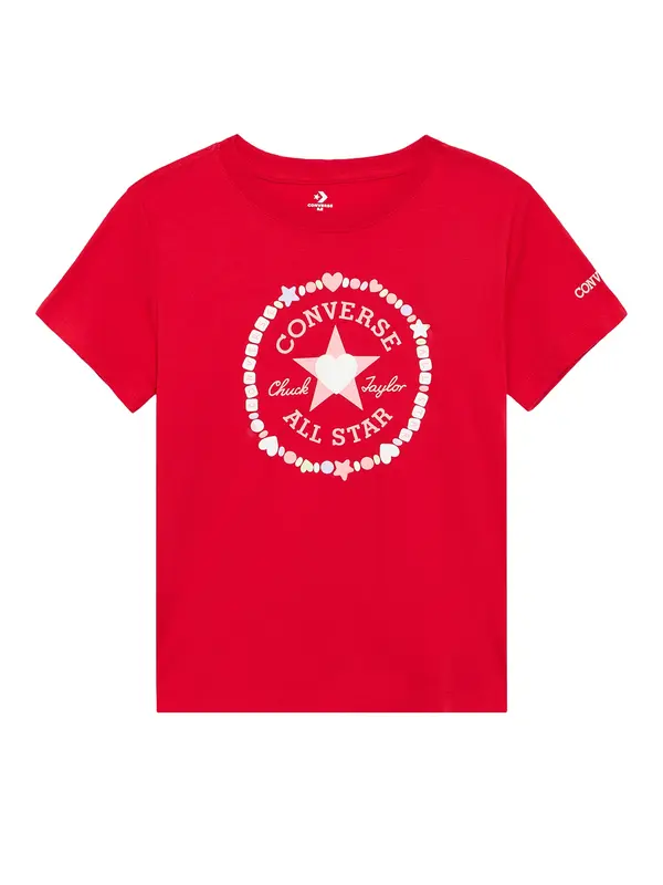 CONVERSE CONVERSE Majica 'VALENTINE'S DAY HEART'  roza / rdeča / bela