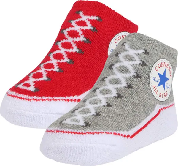 CONVERSE CONVERSE Nogavice 'Chuck Taylor'  siva / mešane barve / rdeča