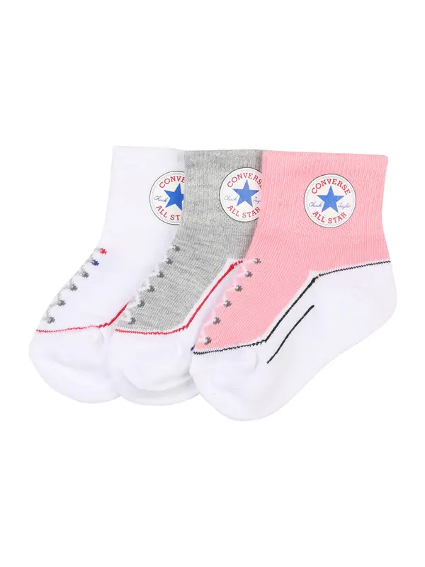 CONVERSE CONVERSE Nogavice 'INFANT'  siva / roza / bela