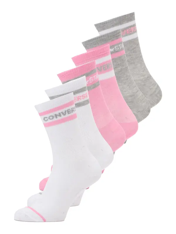 CONVERSE CONVERSE Nogavice 'WORDMARK'  siva / roza / bela
