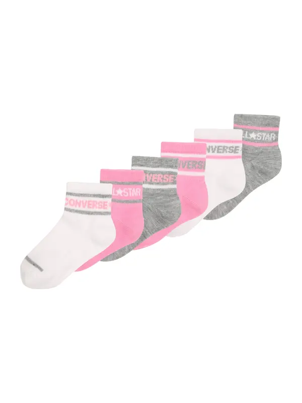 CONVERSE CONVERSE Nogavice 'WORDMARK'  temno siva / svetlo roza / bela