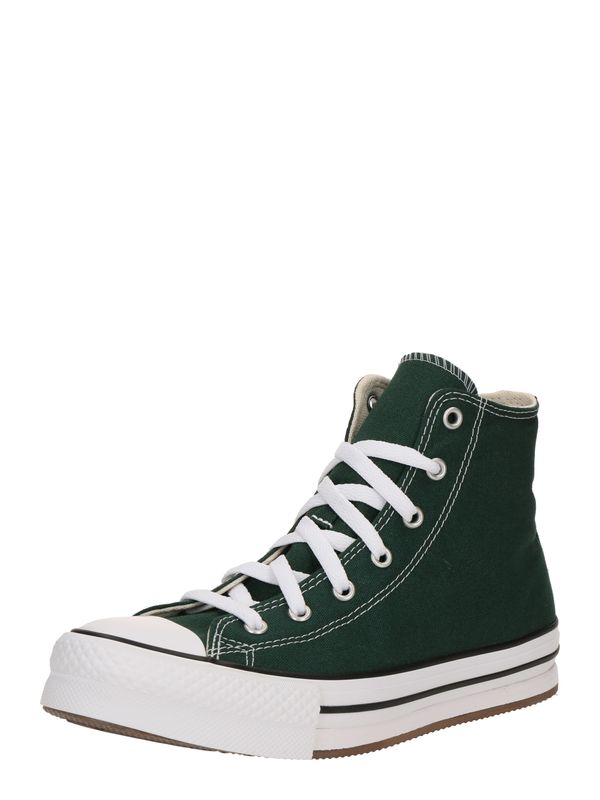 CONVERSE CONVERSE Superge 'CHUCK TAYLOR ALL STAR EVA LIFT'  temno zelena / črna / bela