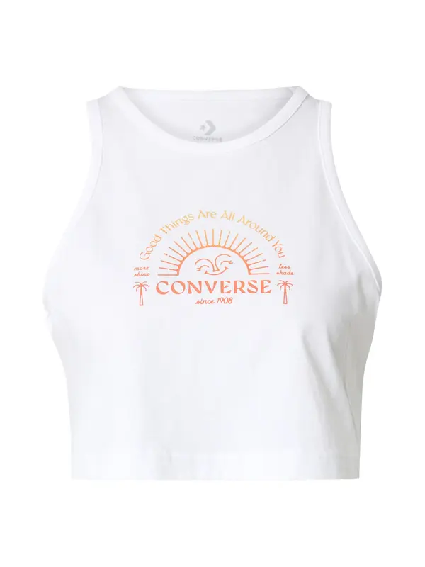 CONVERSE CONVERSE Top 'Good Vibes'  oranžna / svetlo oranžna / bela
