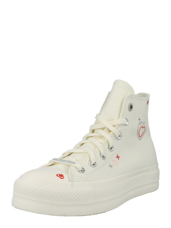 CONVERSE CONVERSE Visoke superge 'CHUCK TAYLOR ALL STAR'  kremna / siva / rdeča