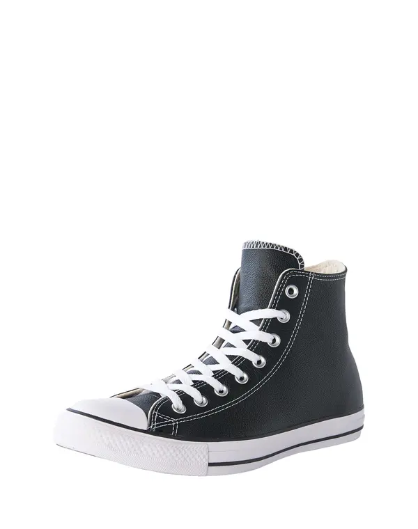 CONVERSE CONVERSE Visoke superge 'CHUCK TAYLOR ALL STAR LEATHER'  črna / pegasto bela