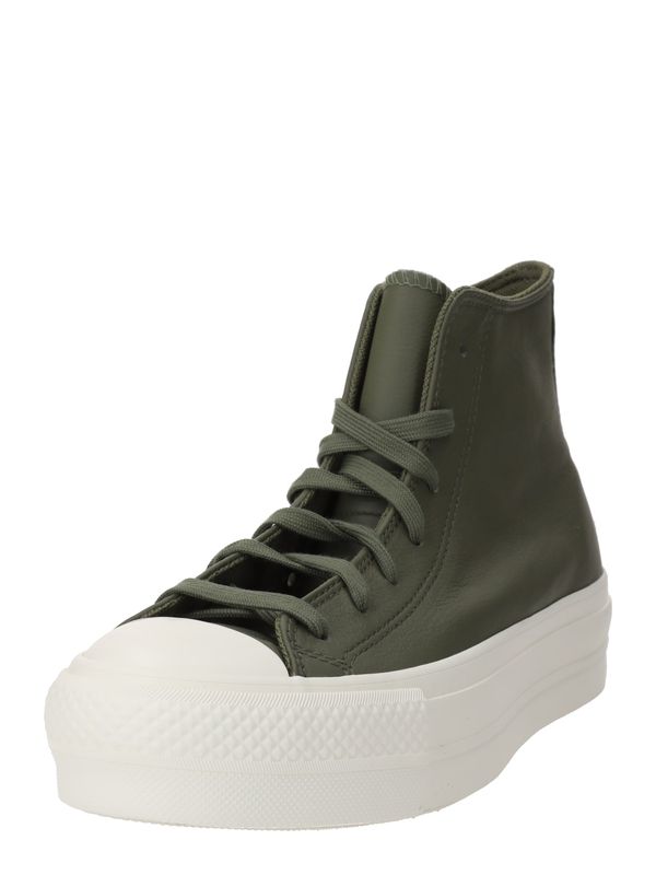 CONVERSE CONVERSE Visoke superge 'Chuck Taylor All Star Lift'  temno zelena / bela