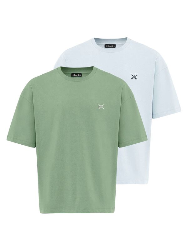 Cool Hill Cool Hill Majica  nebeško modra / zelena