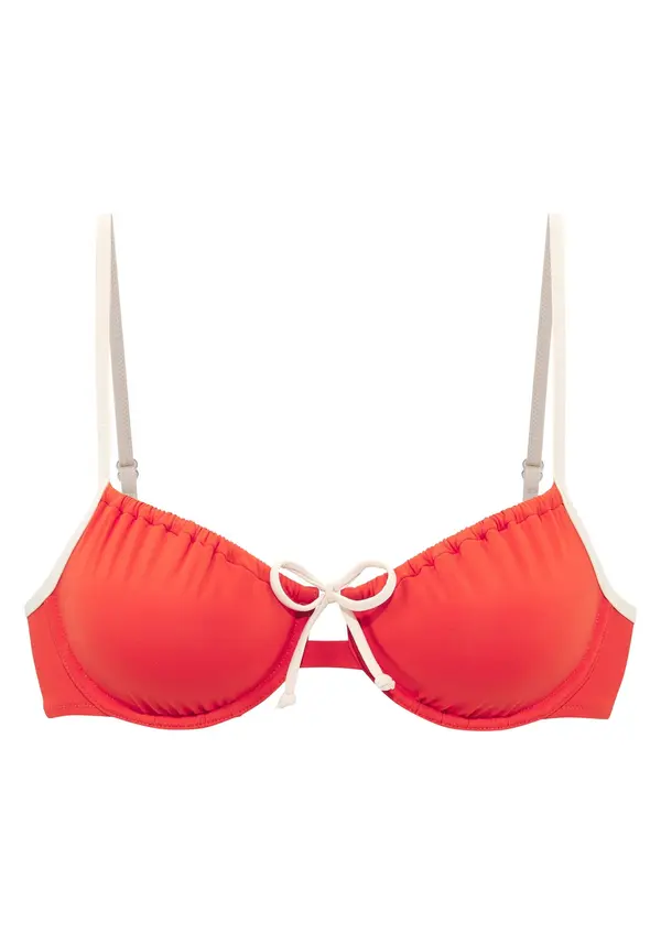 Copenhagen Studios Copenhagen Studios Bikini zgornji del  temno oranžna / bela