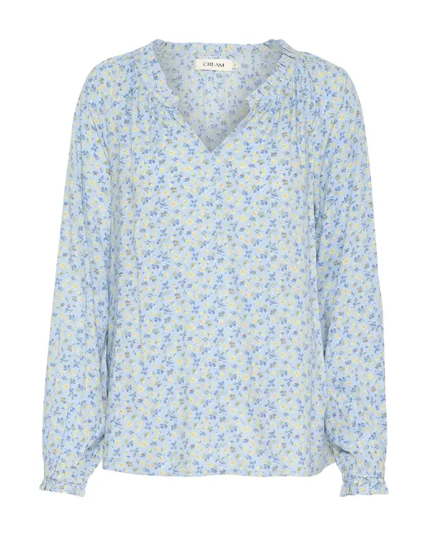 Cream Cream Bluza 'CRTiah'  nebeško modra / pastelno modra / pastelno rumena / oliva