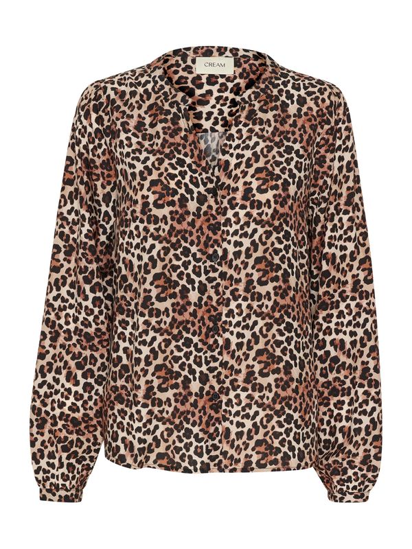 Cream Cream Bluza 'Tiah'  kremna / karamel / svetlo rjava / črna