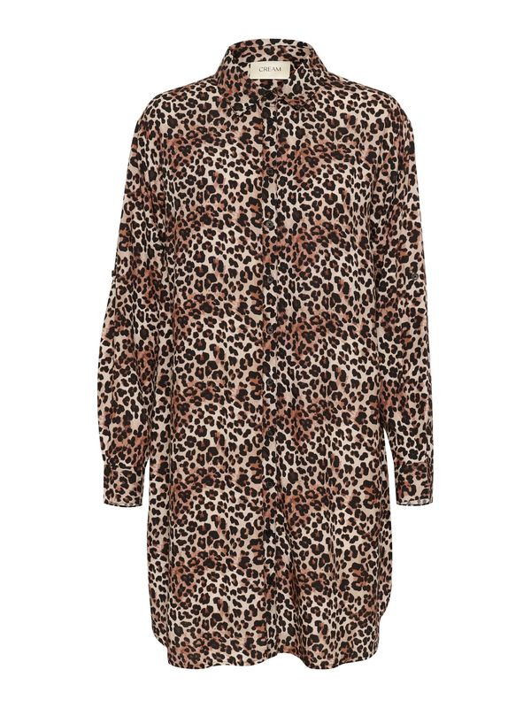 Cream Cream Dolga srajca 'Tiah'  bež / rjava / črna