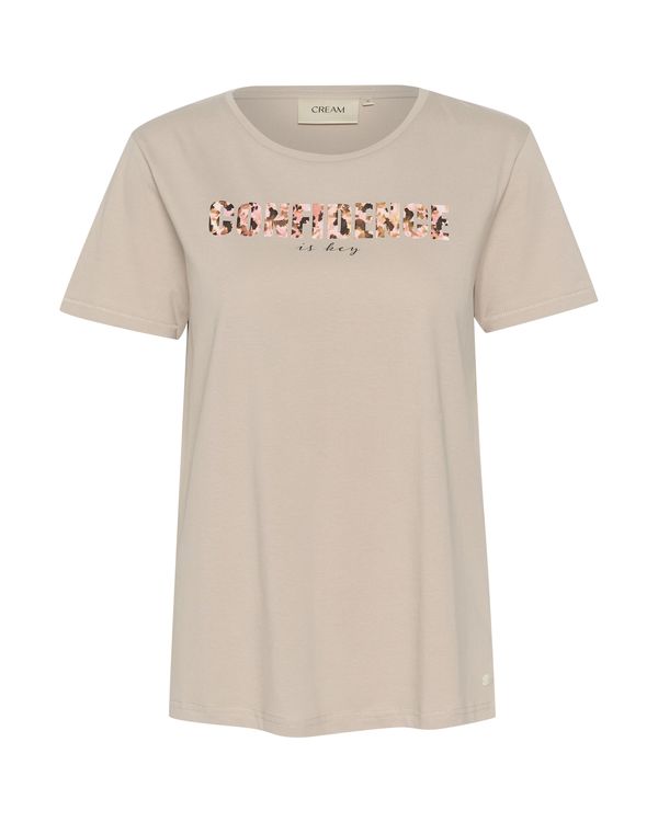 Cream Cream Majica 'Velie'  rjava / svetlo siva / roza / črna