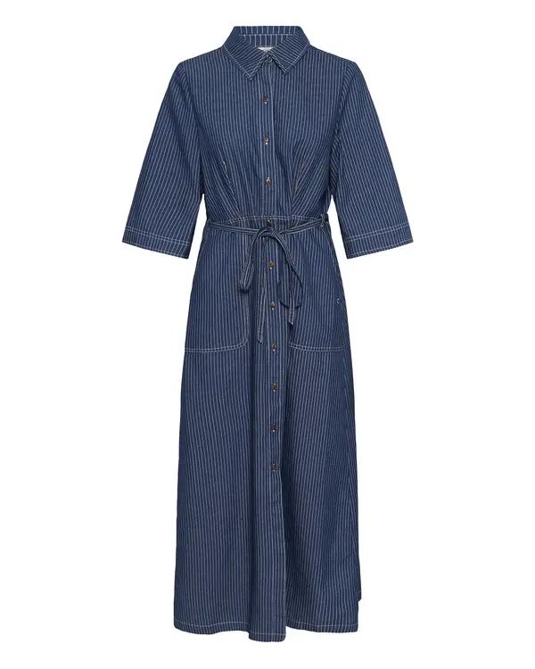Cream Cream Obleka  moder denim / bela