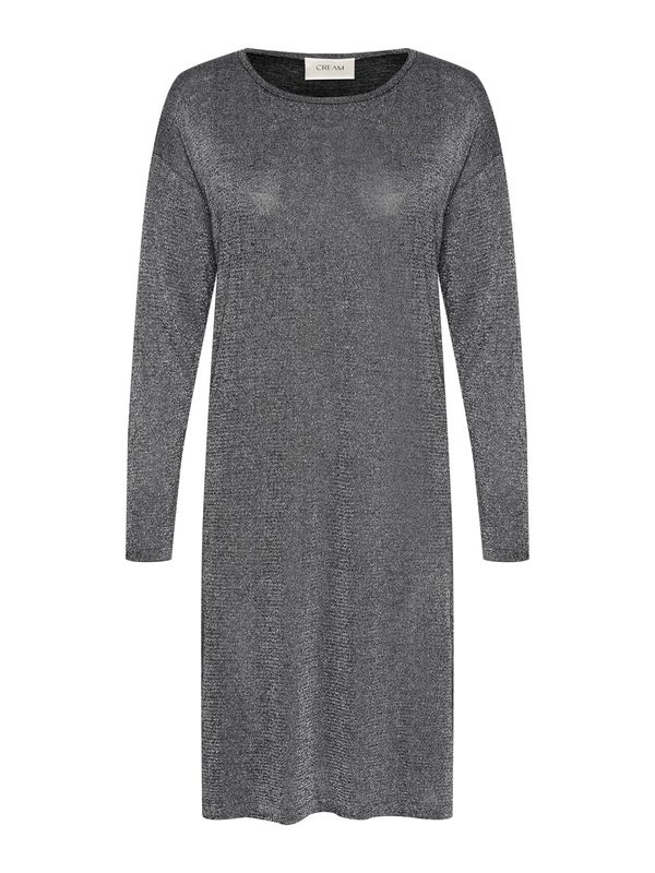 Cream Cream Pletena obleka 'Jolly'  črna / srebrna