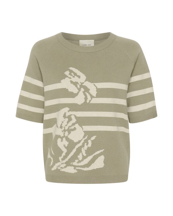 Cream Cream Pulover 'Dela'  bež / zelena