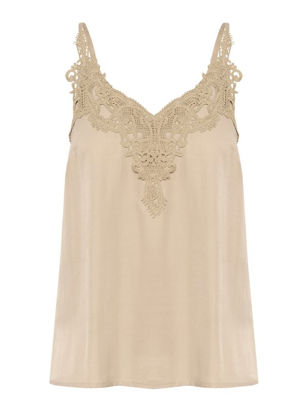 Cream Cream Top 'Anna'  greige
