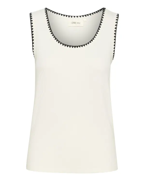Cream Cream Top 'CRRibba'  bela