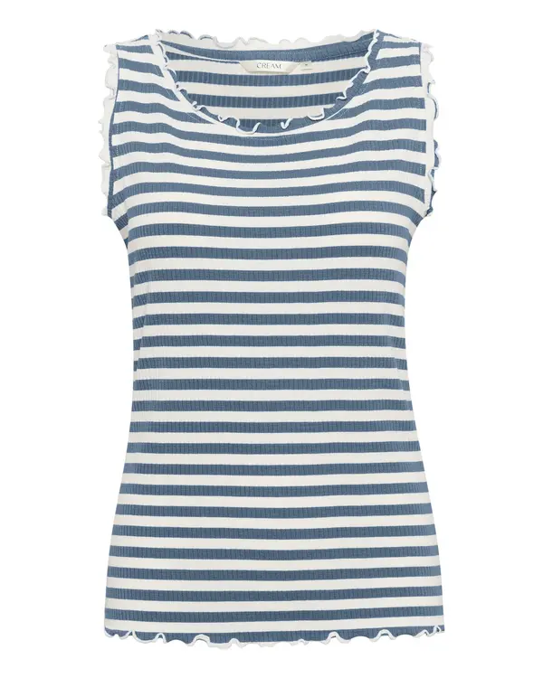 Cream Cream Top 'CRRibba'  nebeško modra / off-bela