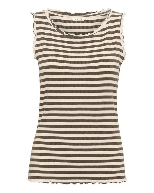Cream Cream Top 'Ribba'  bež / črna