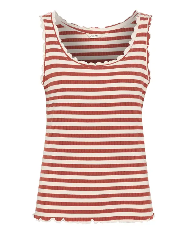 Cream Cream Top 'Ribba'  bež / rdeča