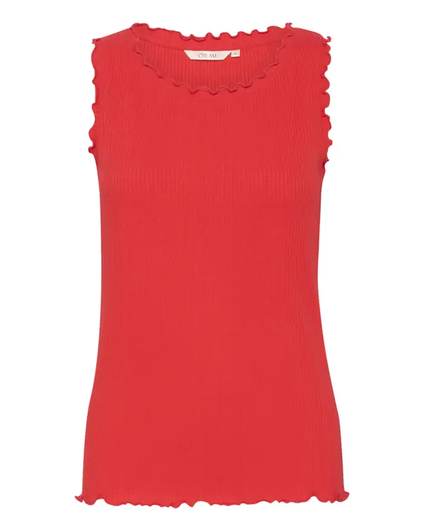 Cream Cream Top 'Ribba'  živo rdeča