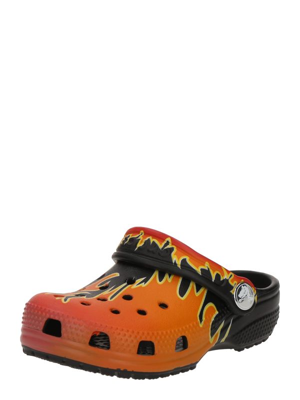 Crocs Crocs Odprti čevlji 'Classic Flames'  svetlo rumena / temno oranžna / črna