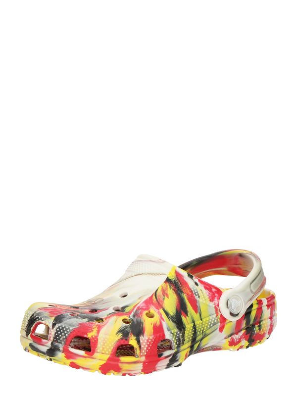 Crocs Crocs Odprti čevlji 'Classic Glow Marbled'  rumena / rdeča / črna / bela