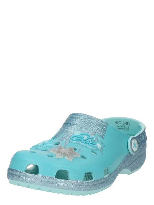 Crocs Crocs Odprti čevlji 'Frozen Elsa Classic'  neonsko modra / progasto modra / siva